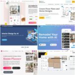 Collage top 10 des outils IA de décoration interieure