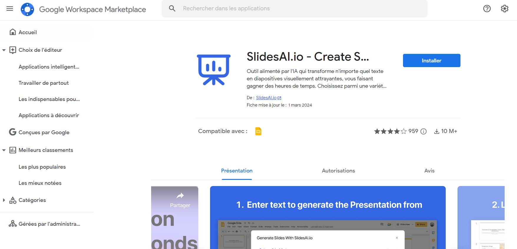 guide slidesAi installation extension